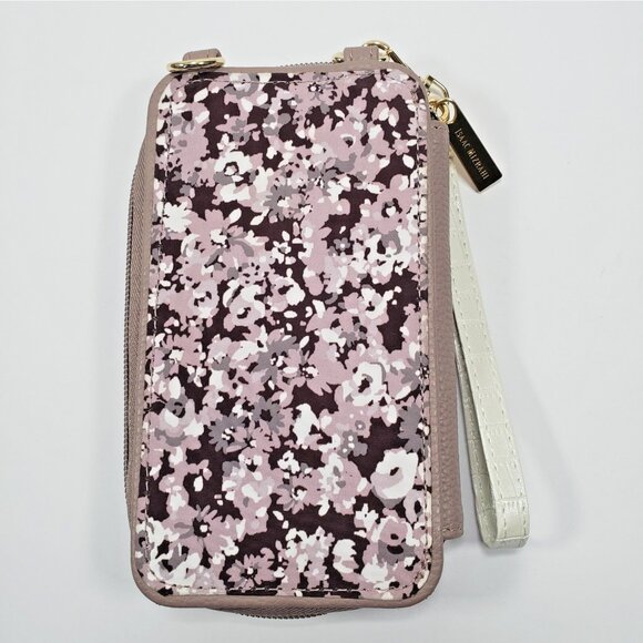 Isaac Mizrahi Small Floral Fabric Zippered Wallet Wristlet - Picture 2 of 6